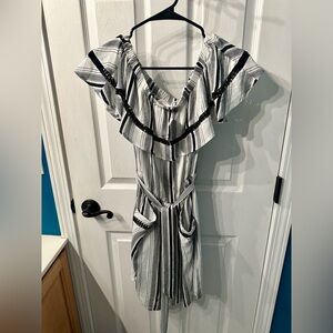 Lucky Brand Black and White Cover Up Dress Small NEW